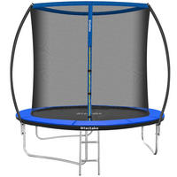 TRAMPOLIN Jumpy,inklusive Einstiegsleiter,schwarz/blau - Blau/Schwarz, Metall (260/250/260cm) - tectake