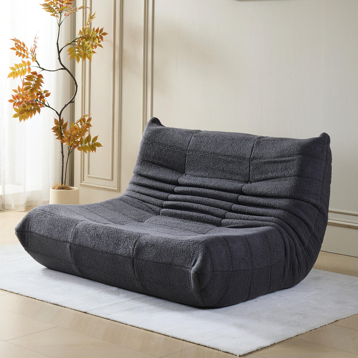 LIEGESESSEL 149/120/82 cm Schwarz Ergonomische Unterstützung für Schlafzimmer Wohnzimmer - Schwarz, Textil (120/82/149cm) - OKWISH