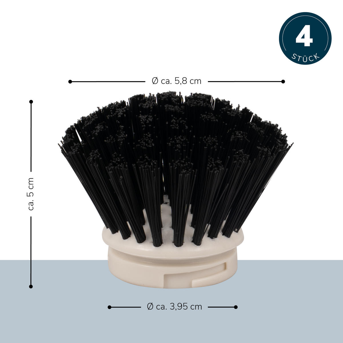 ERSATZBÜRSTEN 4er-Set, beige, Kunststoff - Beige, Kunststoff (6.5/5/6.5cm) - bremermann