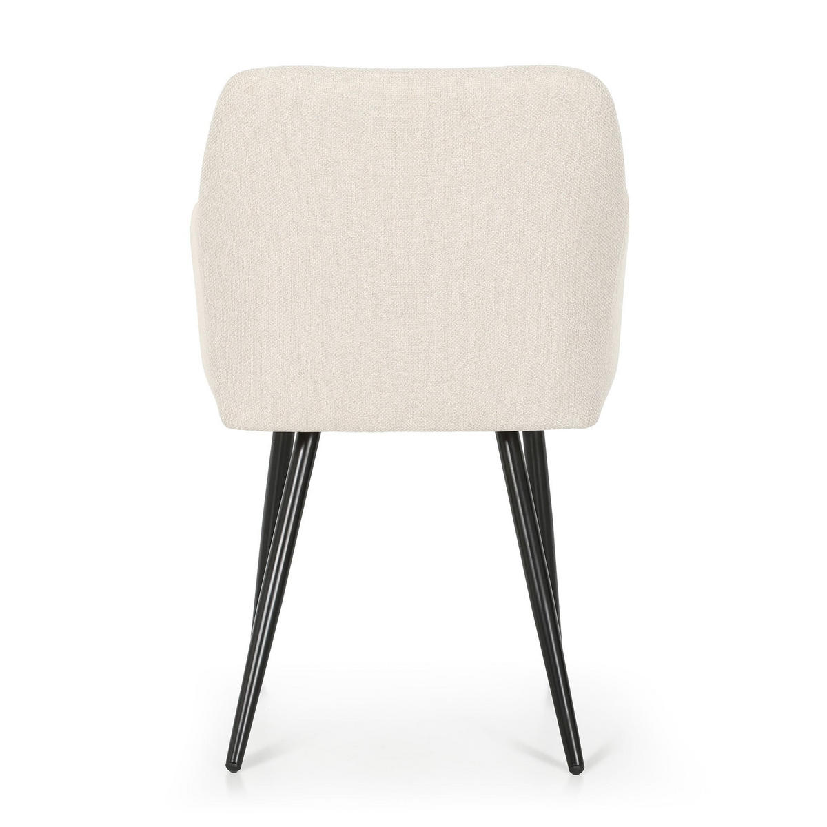 POLSTERSTUHL 4er Set, Metallbeine Creme, Schwarz, X 54/82/58 - Creme/Schwarz, Textil (54/82/58cm) - RAUMHIRSCH FURNITURE