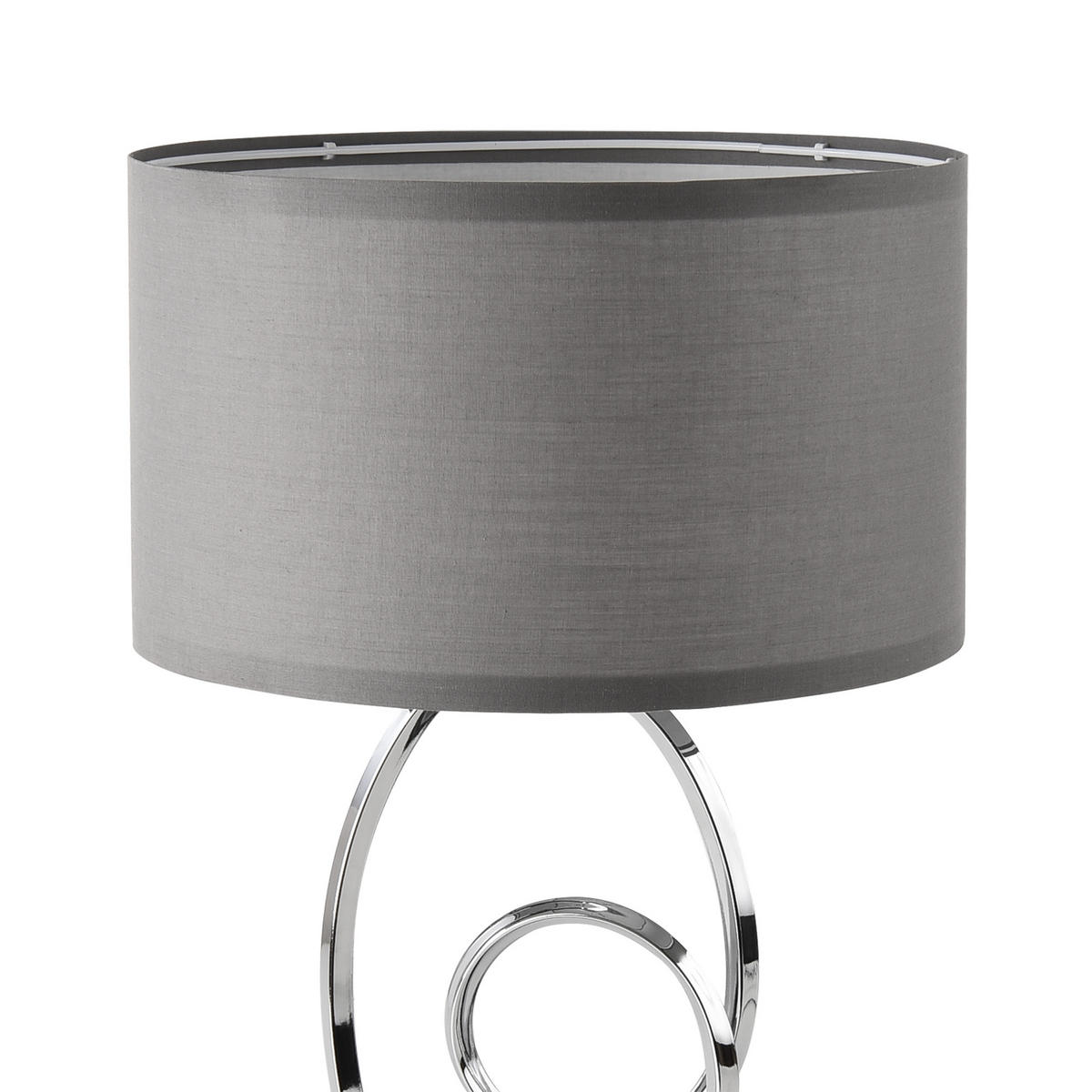 TISCHLAMPE Torquay - Chromfarben/Grau, Textil/Metall (30/30/49.5cm) - lux.pro