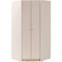 ECKSCHRANK Alex mit 2 Türen, Beige Sand - Beige/Schwarz, Holzwerkstoff (95/195/95cm) - Beautysofa