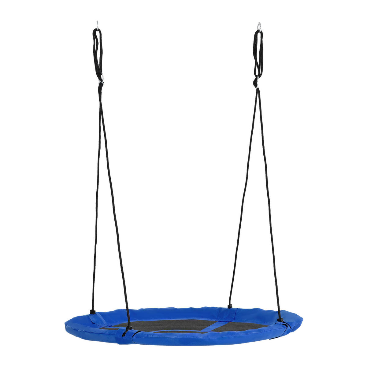 NESTSCHAUKEL DE-17962 Ø 110 cm im Korb-Design mit 4 Ringen Blau - Blau, Textil (110/110cm) - ComfortXL