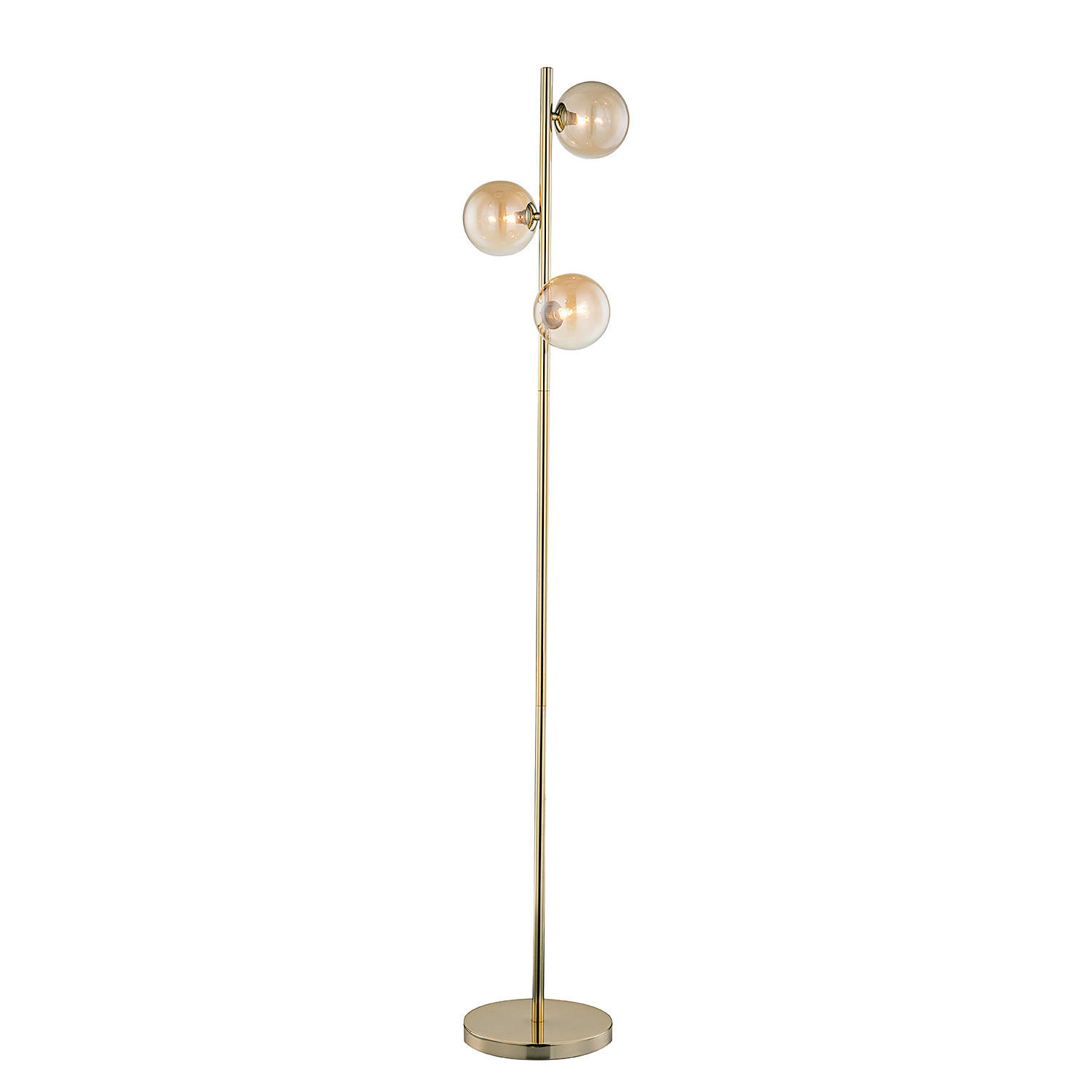 STEHLEUCHTE - Metall - Goldfarben, Glas (28/28/153cm) - home24