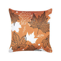 DEKOKISSEN Orange 45/45 cm Poinsettia - Orange, Textil (45/45cm) - Beliani