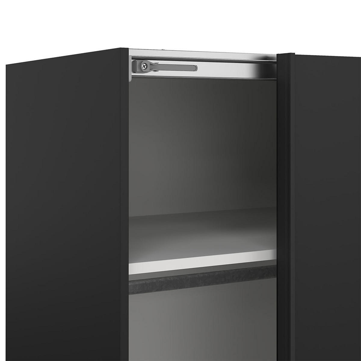 SCHIEBETÜRENSCHRANK, Como, Schwarz, Holzwerkstoff, 179 x 67 x 221 cm - Schwarz, Holzwerkstoff (179/221/67cm) - ebuy24