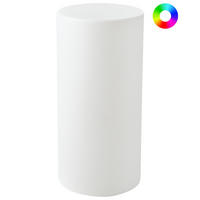 LED-LAMPE Weiß Piedra - Weiß, Kunststoff (36/36/78cm) - Beliani