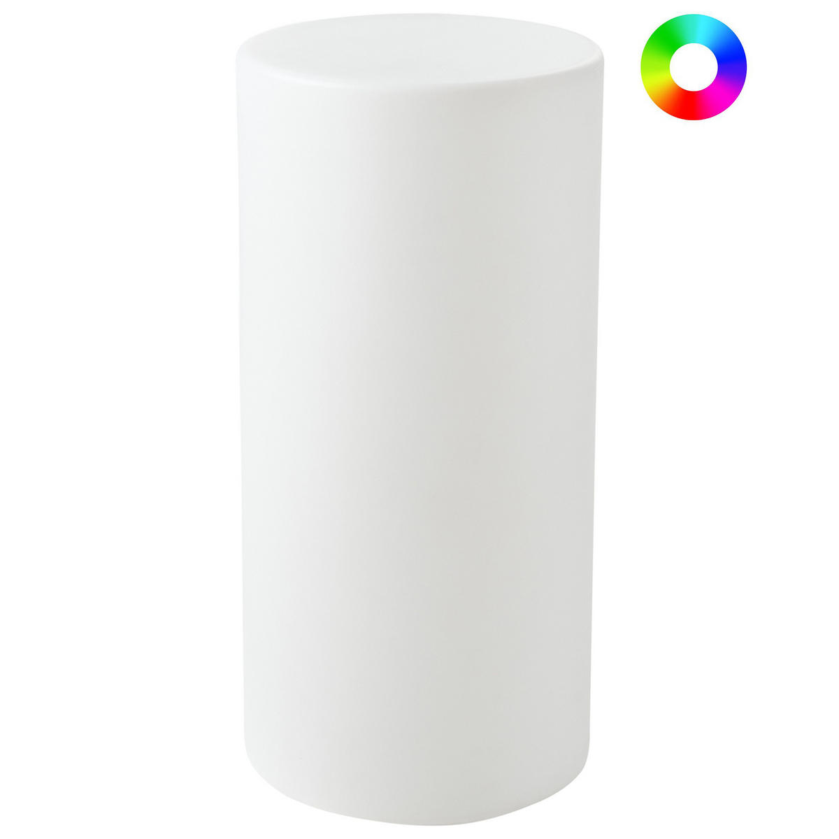 LED-LAMPE Weiß Piedra - Weiß, Kunststoff (36/36/78cm) - Beliani