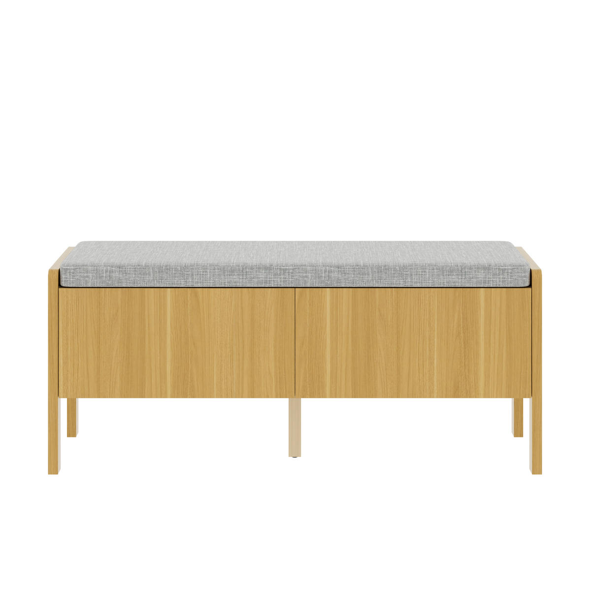 SCHUHBANK Rattan 2 Schubladen Sitzbank Aufbewahrung Natur 113cm - Multicolor, Holzwerkstoff (113/45.5/40cm) - FLIEKS