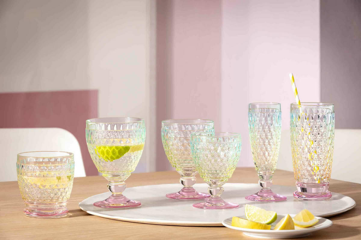 LONGDRINKGLAS Boston Pearl bunt 300 ml 4er Set - Multicolor, Glas (0.3L) - Villeroy & Boch