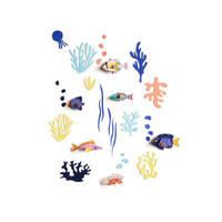 WANDDEKO Aquarium-Set 18/7 cm - Blau, Wellpappe (18/7/11cm) - Studio Roof
