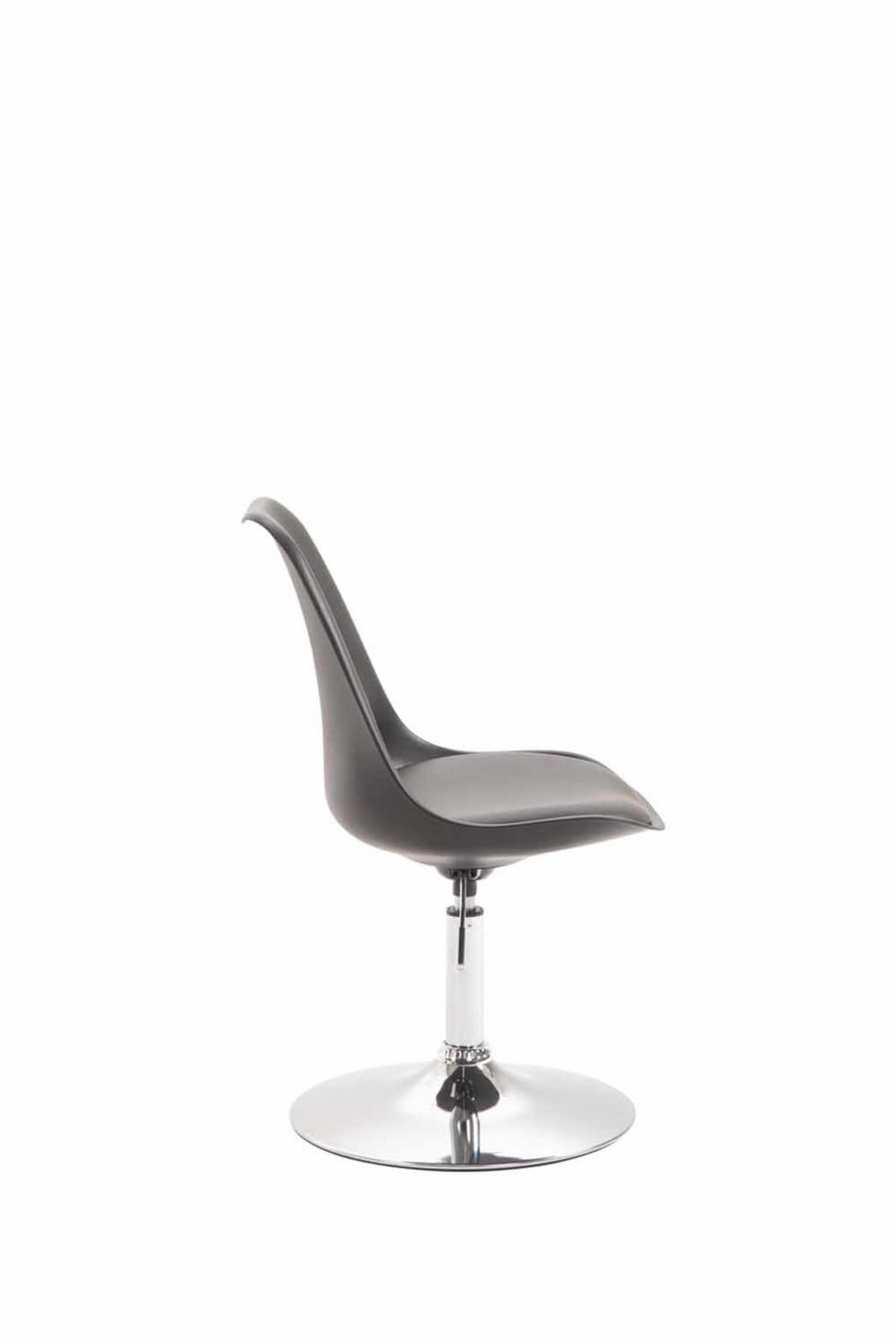 DREHSTUHL 4er Set Kunststoff schwarz - Chromfarben/Schwarz, Kunststoff/Metall (48/76/57cm) - CLP