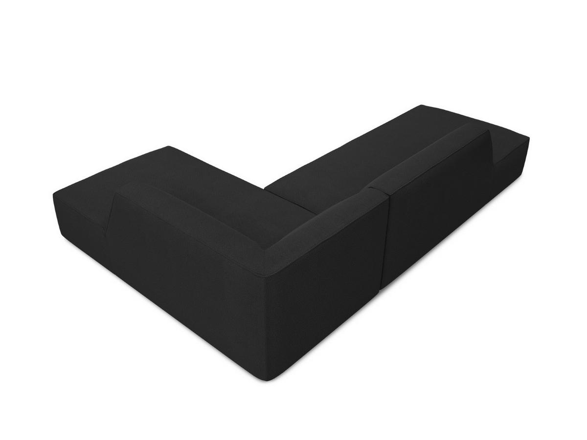 ECKSOFA rechts Ruby aus strukturiertem Stoff schwarz 4 Sitzplätze - Schwarz, Textil (180/273cm) - Micadoni