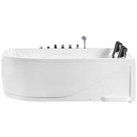 WHIRLPOOL-BADEWANNE mit LED 120x180x70 cm weiß Calama - Weiß, Kunststoff (120/70/180cm) - Beliani