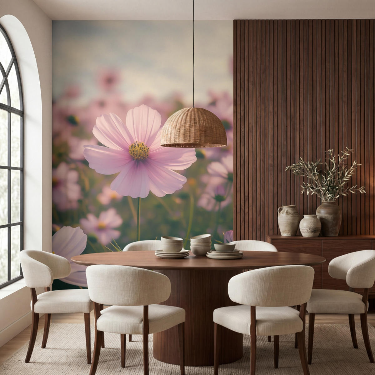 TAPETE - Blumen - Lila - Unscharf - 200x300 cm - Rosa, Papier (200/300cm) - OnlyWow