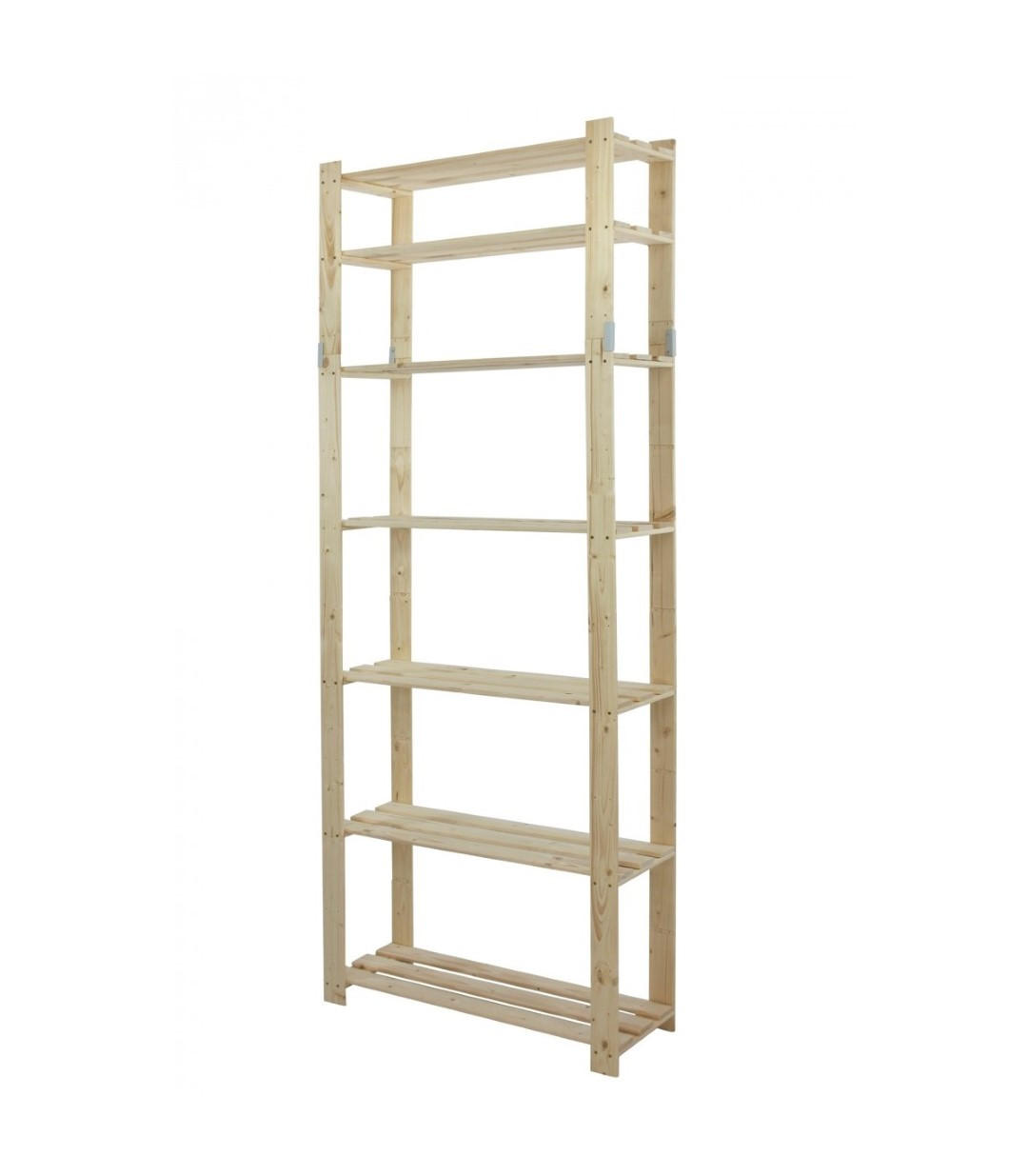 HOLZREGAL PINEPEAK 220x80x28cm 7 Fachboden 1,2cm dickes Kiefernholz Natur - Naturfarben, Holz (80/220/28cm) - PROREGAL