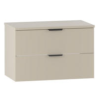 WASCHBECKENUNTERSCHRANK Pyra 2 Schubladen Cashmere - 80 x 46 x 52 cm - Kaschmir, Holz (80/46/52cm) - Badplaats