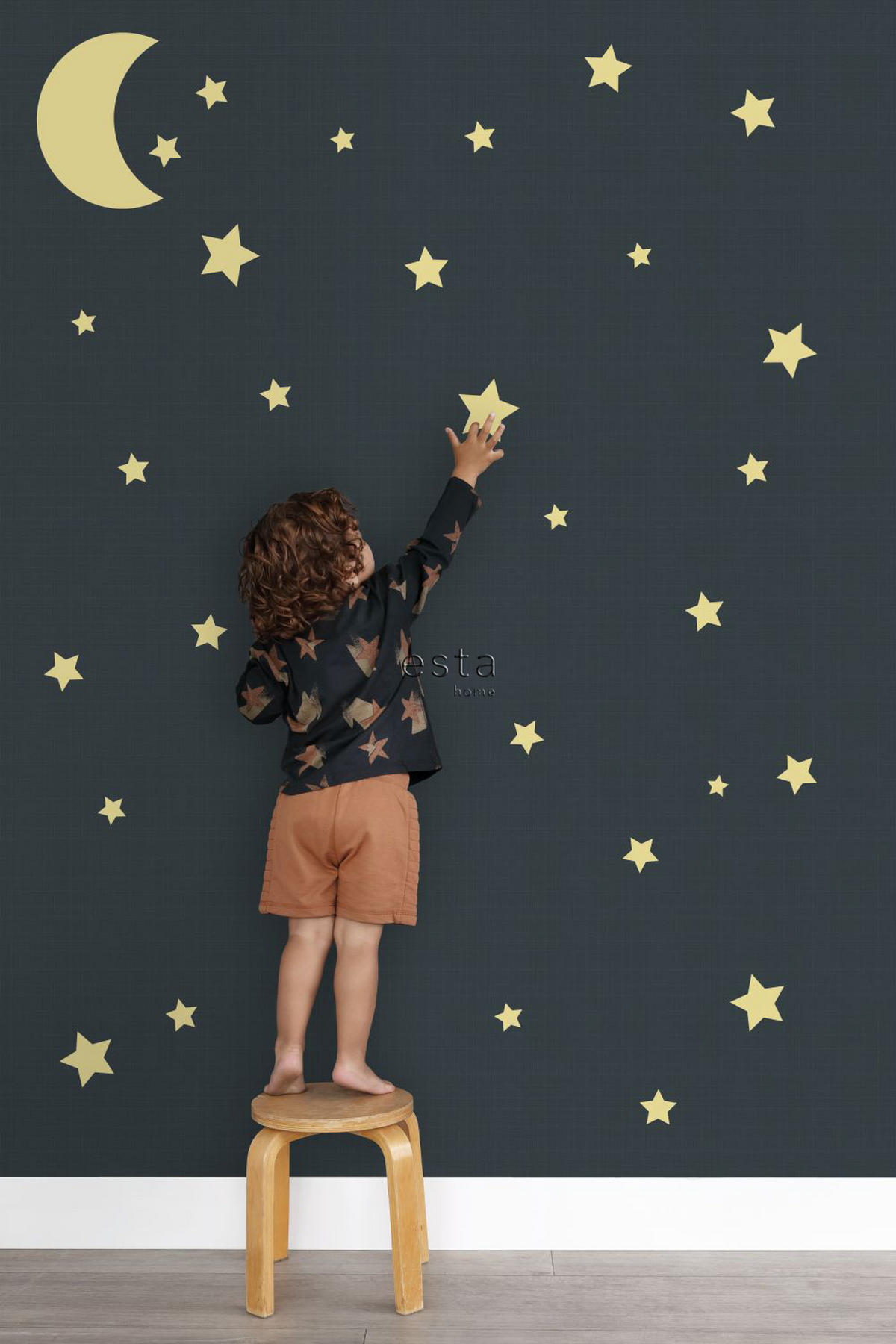 WANDTATTOO Sternenhimmel 47.5 x 66 cm - Gelb, Papier (47.5/66/66cm) - ESTAhome