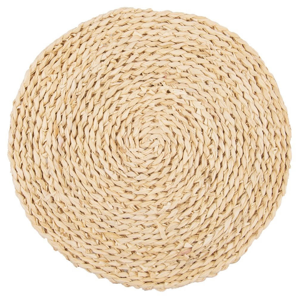 TISCHSET RUND, Maisblatt, natur, Ø 35 cm - Naturfarben, Holz (35cm) - Orion 