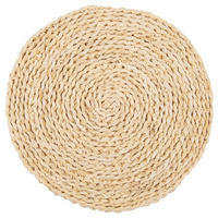 TISCHSET RUND, Maisblatt, natur, Ø 35 cm - Naturfarben, Holz (35cm) - Orion 