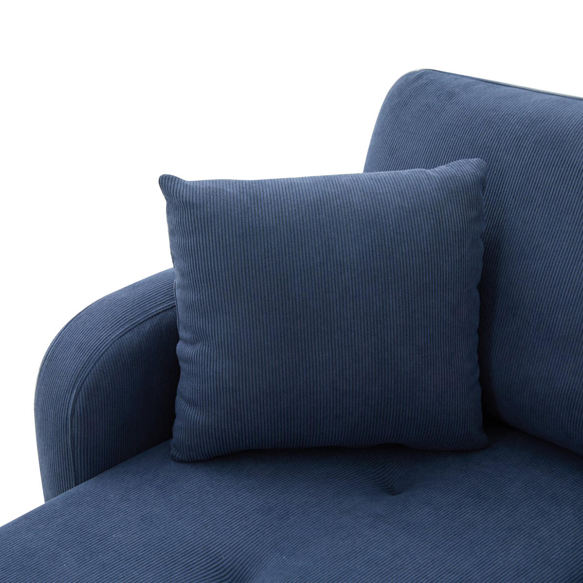 ECKSOFA DE-35388 mit Chaiselongue Blau - Blau, Holzwerkstoff (118/166cm) - ComfortXL