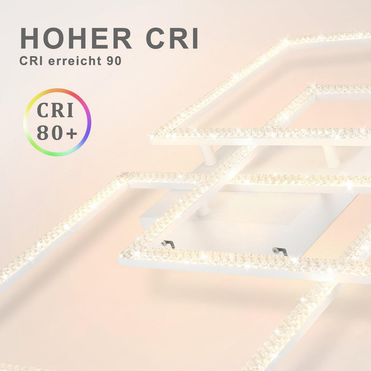 LED-DECKENLEUCHTE Johann 75/60/8 cm - Weiß, Metall (75/60/8cm) - Nettlife