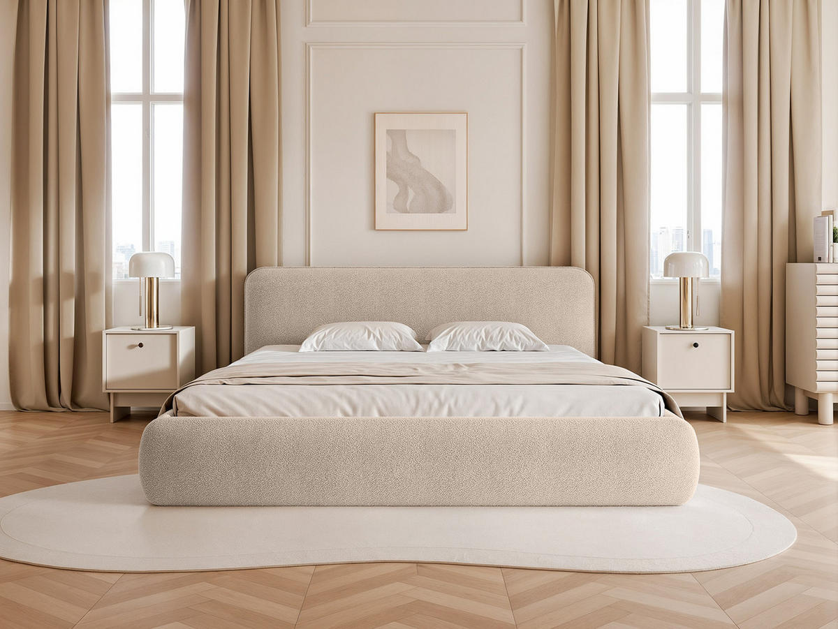 POLSTERBETT Herat 160x200 cm, Beige - Beige, Textil (200/160cm) - Fedve