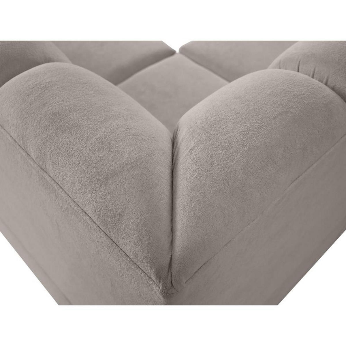 ECKSCHLAFSOFA Zoja links hellbraun - Hellbraun/Schwarz, Textil (261/193cm) - Beautysofa