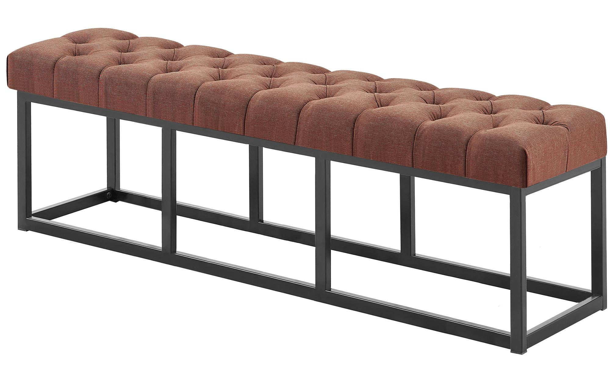 SITZBANK 150/38 cm Stoff Braun - Schwarz/Braun, Textil/Metall (150/46/38cm) - CLP