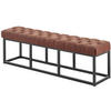 SITZBANK 150/38 cm Stoff Braun - Schwarz/Braun, Textil/Metall (150/46/38cm) - CLP