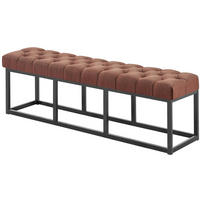 SITZBANK 150/38 cm Stoff Braun - Schwarz/Braun, Textil/Metall (150/46/38cm) - CLP