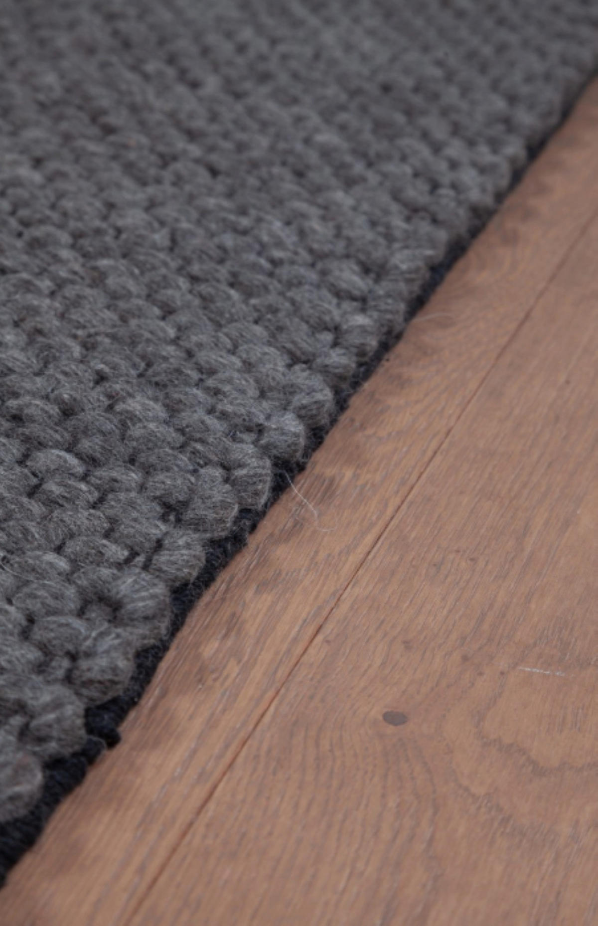 TEPPICH Wohn-/Schlafzimmer handgewebt Wolle PATSY Schwarz 160x230 cm - Schwarz, Naturmaterialien (160/230cm) - Novatrend