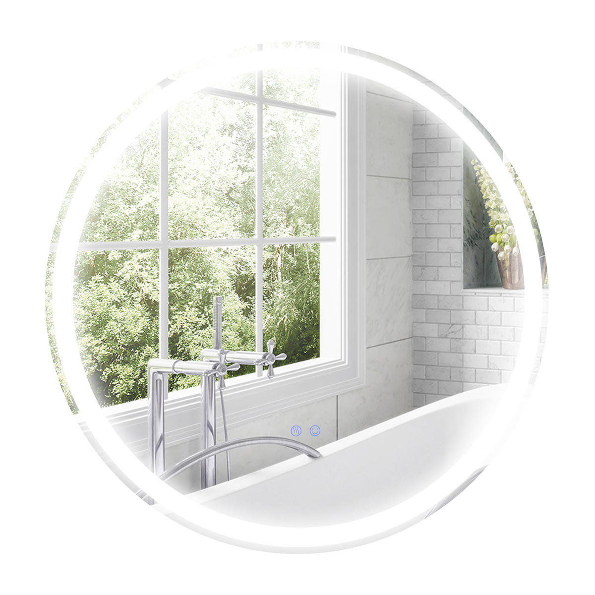 BADEZIMMERSPIEGEL DE-09300 Silber - Silberfarben, Metall (3/60/60cm) - ComfortXL