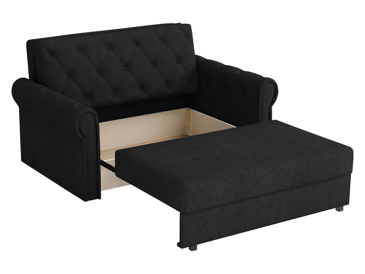 SCHLAFSOFA Viva Roma III - Smaragdgrün/Schwarz, Holz/Textil (168/85/98cm) - MIRJAN24