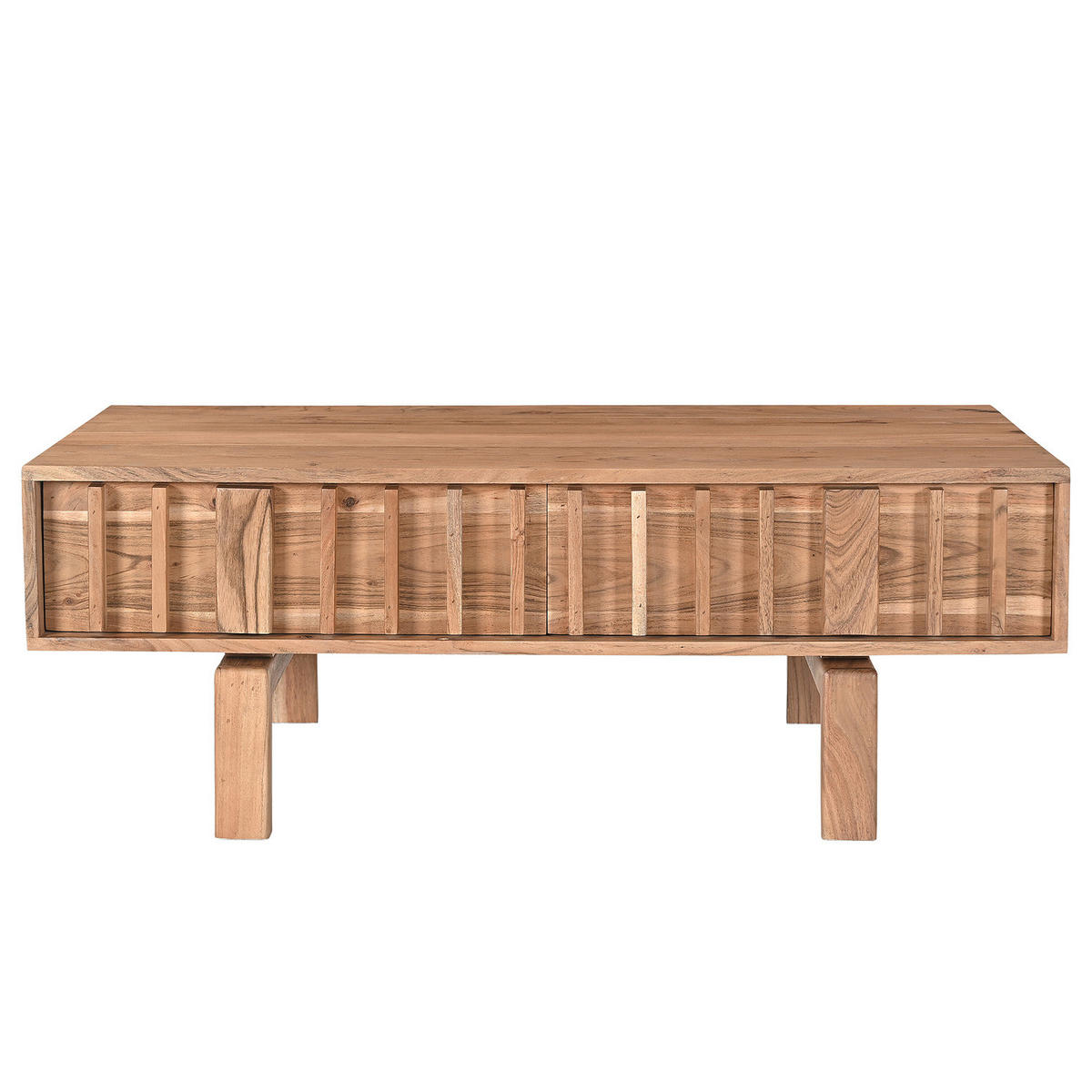 MASSIVER COUCHTISCH - Akazie - Akaziefarben, Akazienholz/Holz (60/110/40cm) - home24