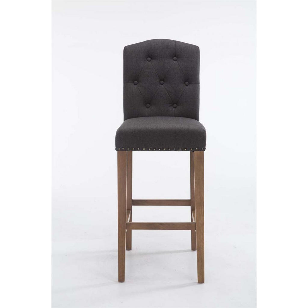 Thumbnail - CLP Barhocker, Dunkelgrau, Textil, 42x113x57 cm, Esszimmer, Barmöbel, Barhocker