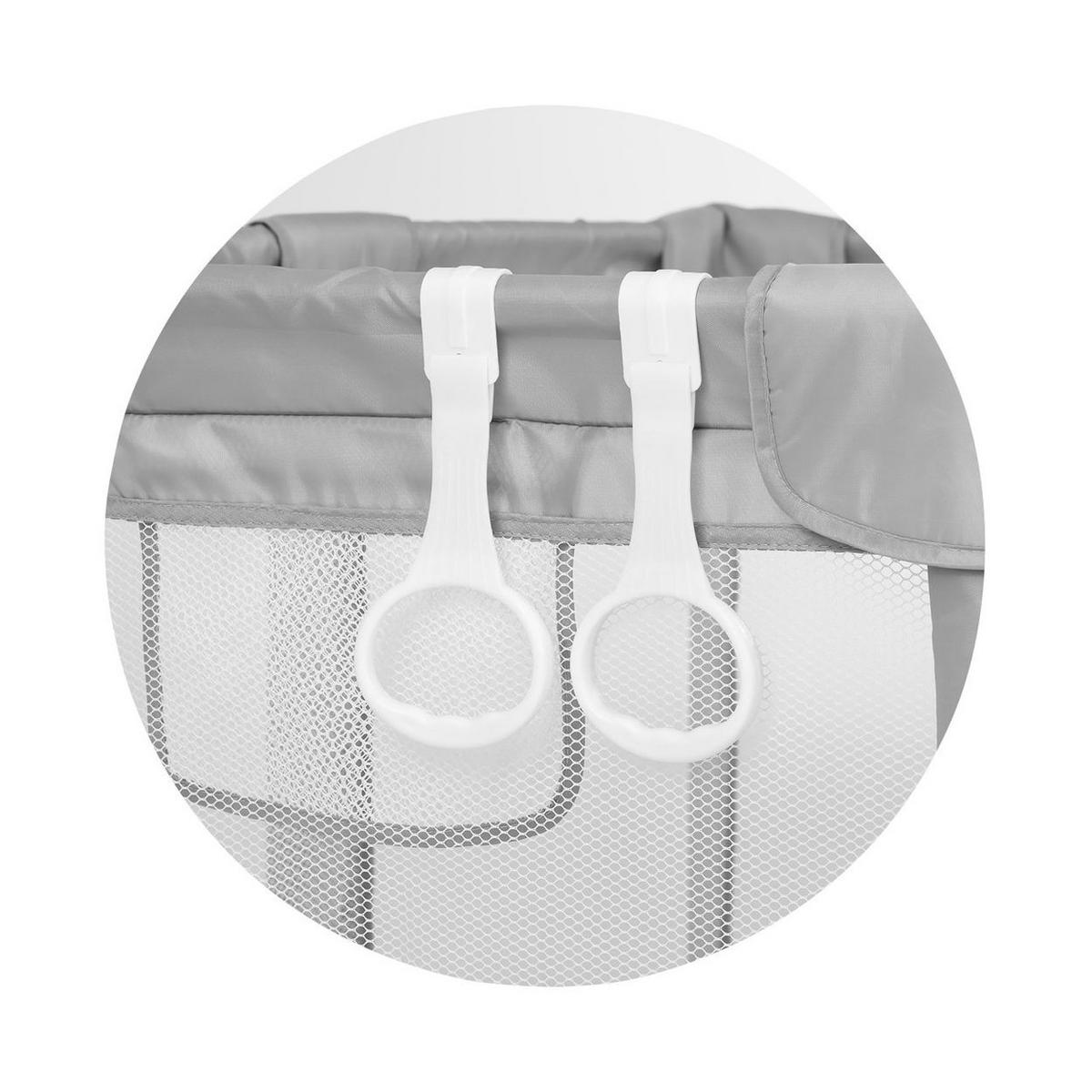 LAUFSTALL Amico beige 180 x 200 cm, 2 Ringe, Aufbewahrungstasche, Tür, Spielmatte, ab 1 Jahr - Beige, Metall (180/62/200cm) - Chipolino