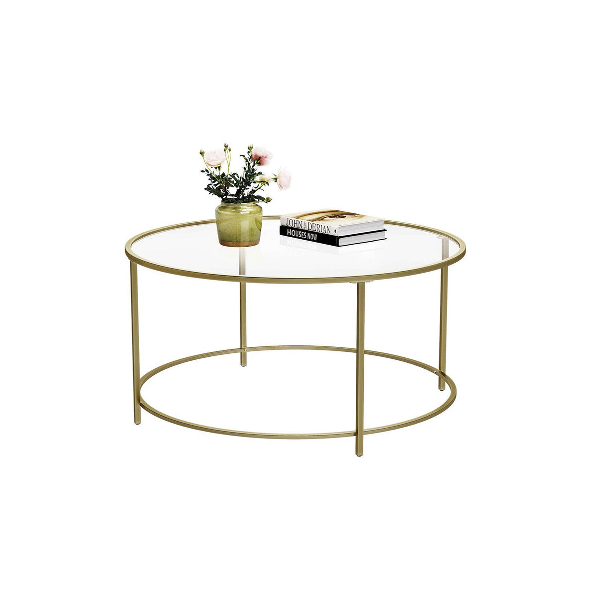 COUCHTISCH - Goldfarben, Metall (84/84/46cm) - Hansiro