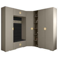 GARDEROBEN-SET 236,7/231,7/47 - Kaschmir/Goldfarben, Holz/Metall (181.7/236.7/47cm) - Abiks Möbel