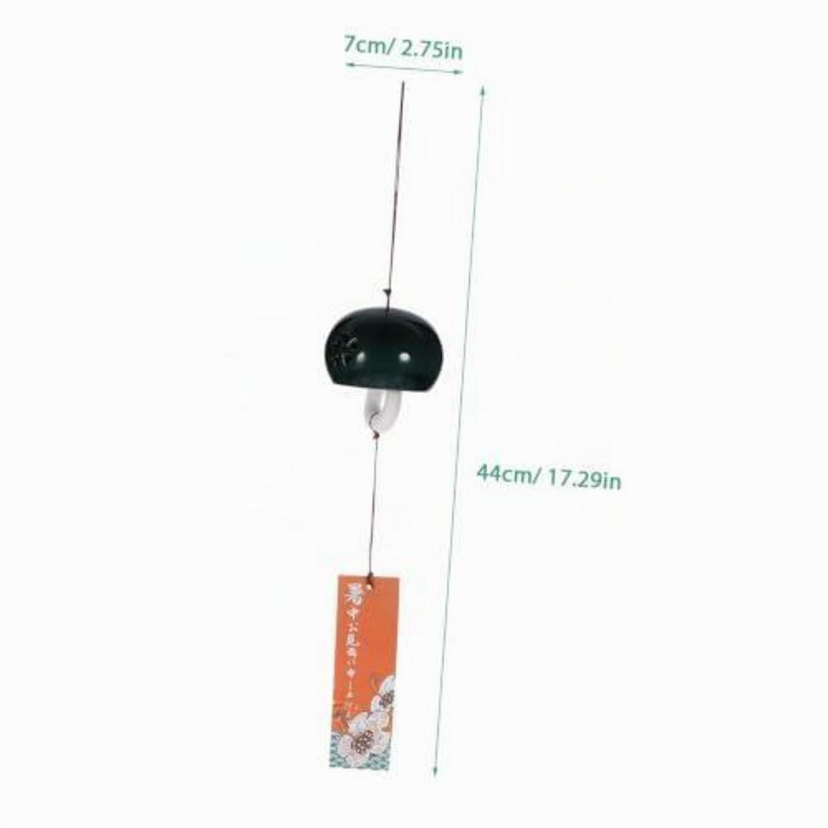 WINDSPIEL Keramik Japanischer Stil 44 cm - Olivgrün, Keramik (44/44/7cm)