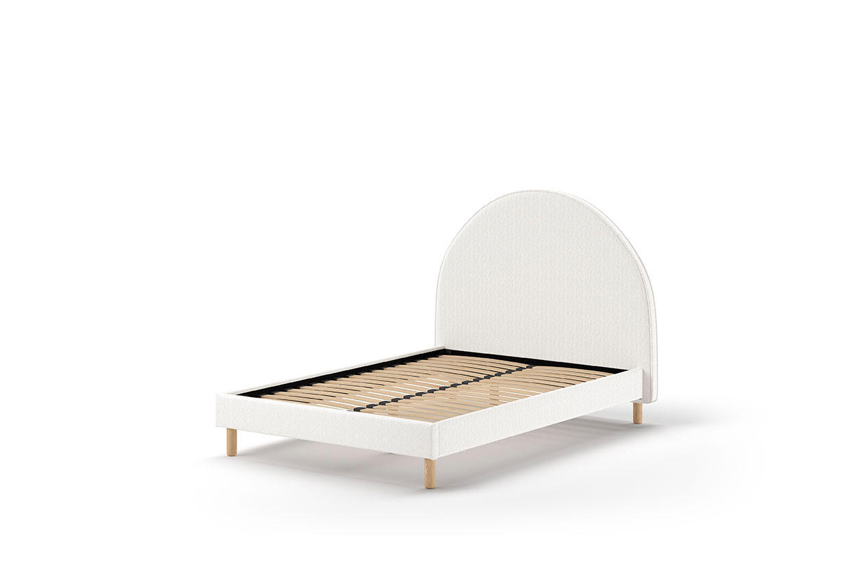 BETTGESTELL MOON Weiß 147x212x132 cm - Weiß, Holz - FURNLUX