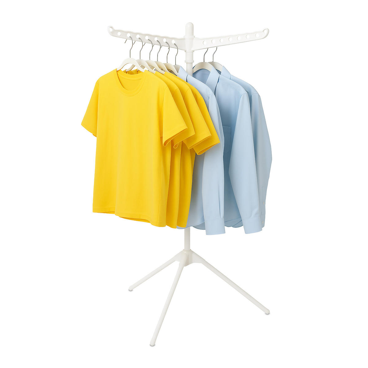 SUŠIAK na bielizeň - biela, kov/plast (56/143/56cm) - Relaxdays