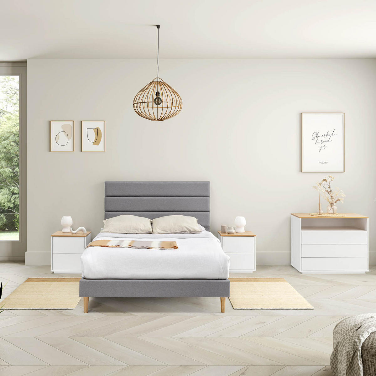 POLSTERBETT 140x190 cm Aroma, Hellgrau - Hellgrau, Textil (195/142/116cm) - VS Venta-stock