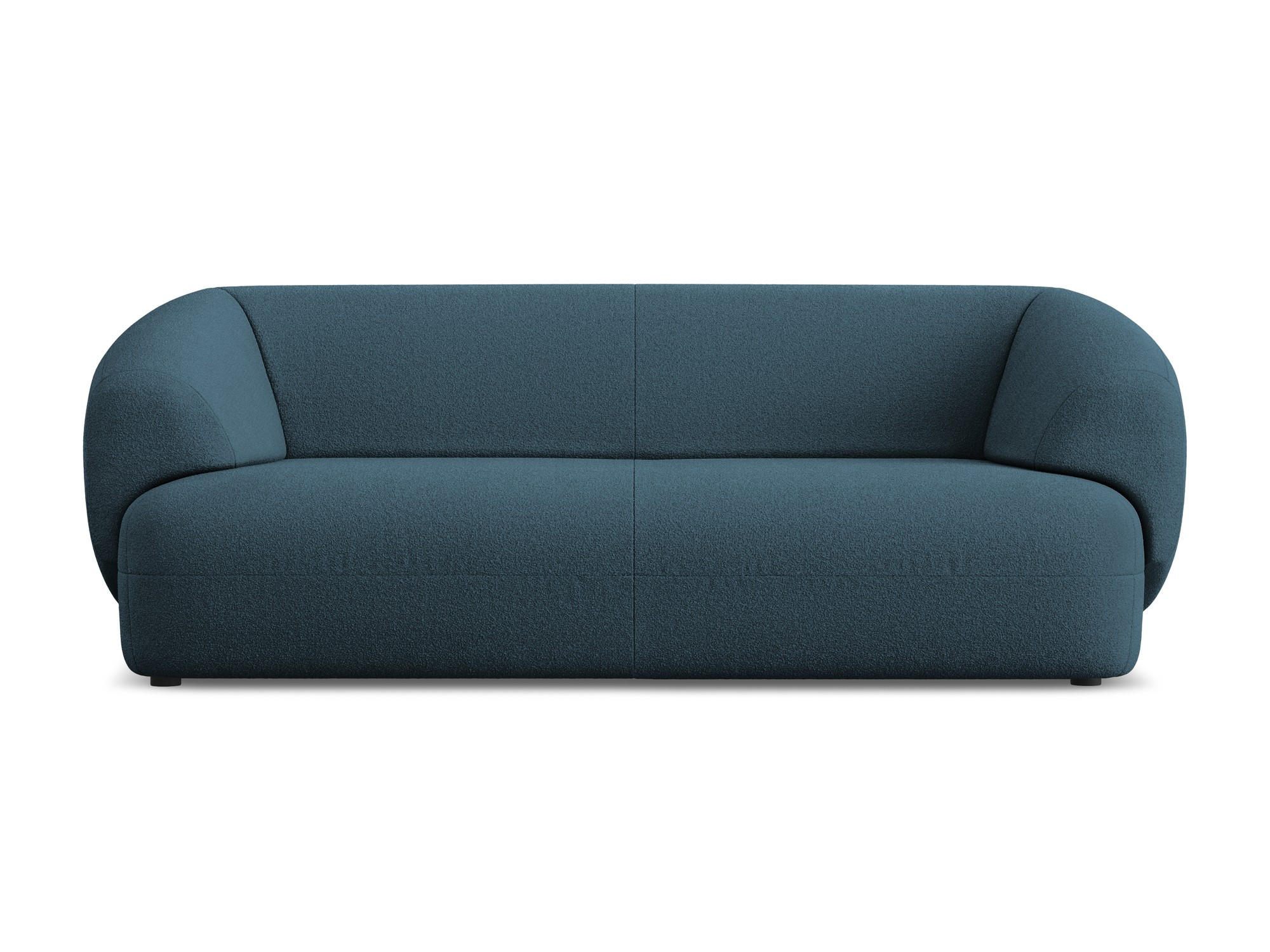 3-SITZER SOFA Bouclé Stoff Blau - Blau/Schwarz, Kunststoff/Textil (212/81/98cm) - Makamii