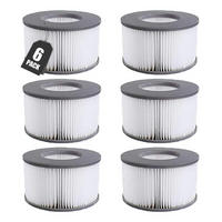 FILTERKARTUSCHEN 6er Set für MSpa Whirlpools ab 2020 - Weiß, Kunststoff (13/22/13cm)