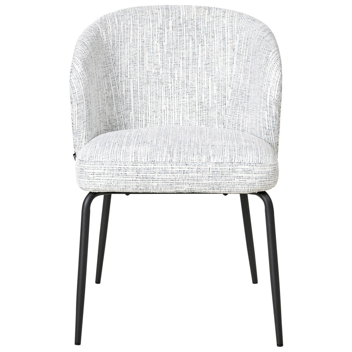 ESSZIMMERSTUHL 2er-Set Weiß/Blau Zana - Blau/Weiß, Textil (55/81/56cm) - Beliani