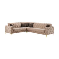 ECKSCHLAFSOFA Acelya Beige - Langer Schenkel Rechts - Beige, Holzwerkstoff/Kunststoff (245/315cm)
