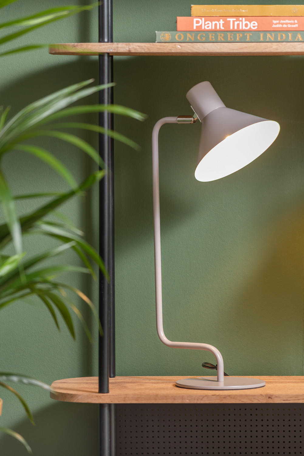 TISCHLAMPE Office Curved 21/18/50 cm - Grau, Metall (21/18/50cm) - Leitmotiv