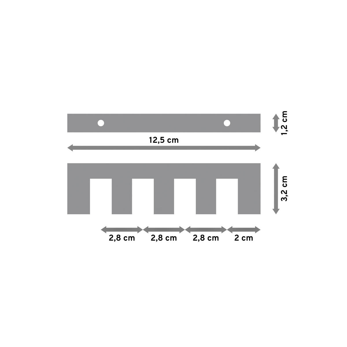 DECKENTRÄGER FÜR INNENLAUFSTANGEN 14x35 mm, Smartline 4-läufig, Chrom - Chromfarben, Metall (12.5/3.4/1.2cm) - INTERDECO