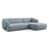 ECKSOFA rechts Strukturstoff Stoff Blau - Blau/Blaugrau, Kunststoff/Textil (280/156cm) - Makamii